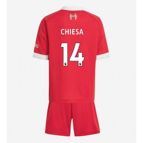 Liverpool Federico Chiesa #14 Primera Equipación Niños 2025-26 Manga Corta (+ Pantalones cortos)
